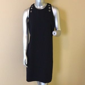 JULIA JORDAN | Navy Blue Crepe Shift Dress
